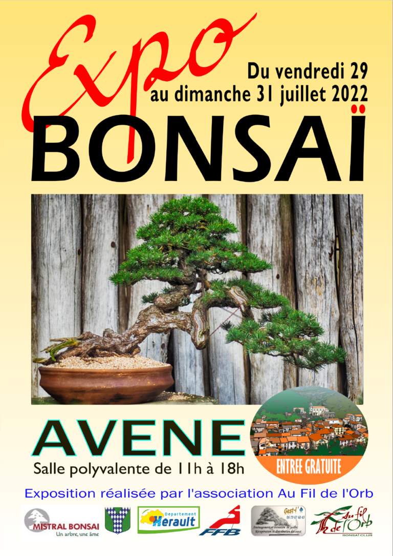 Exposition de Bonsaï du 29 au 31 juillet 2022 • Commune d'Avène